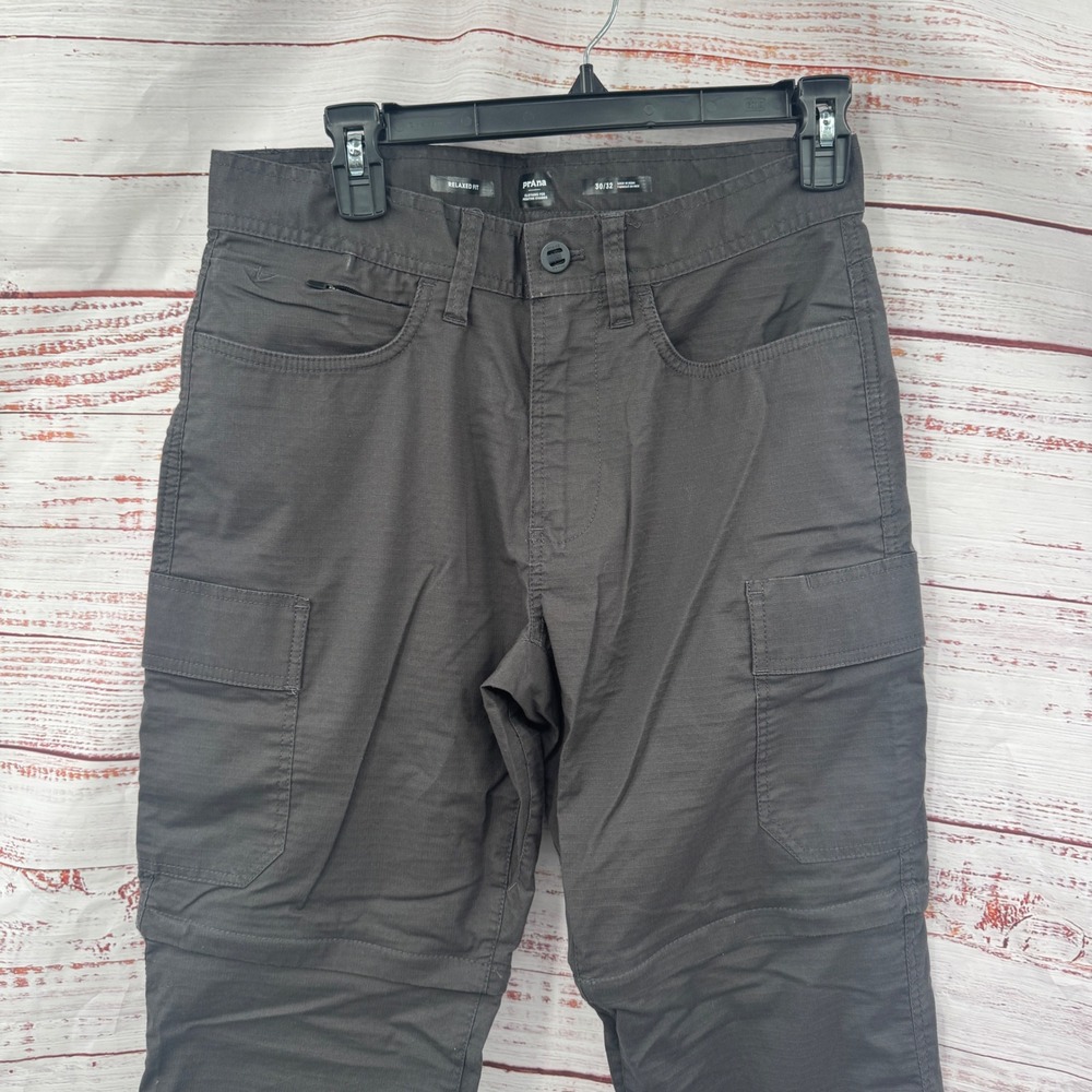 Prana Bronson Convertible Zip Off‎ Hiking Pants Mens 30x32 Cargo Relaxed Fit - Picture 2 of 12
